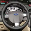 Yuji-Hong Sztuczna Skórzana Kierownica Kierownica Obejmuje Case Dla Forda Focus 2.0 3-Spokes Old Model Auto Kierownica