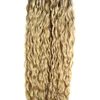 Curly Micro Pärlor Ingen Remy Nano Ring Länkar Mänskliga hårförlängningar 10 "- 26" 1.0g / s 200g Naturliga färger