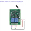 Interruttore di comando a distanza senza fili DC 12V 24V 2CH per il controller di arresto in avanti del motore 315/433 MHz