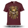 Bob-Marley Lion Smoking TシャツRasta-Lion-Smokingfashion Cotton and o-neck tee274k
