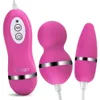 10 Velocidades Potentes Huevos Vibrantes Dobles de Silicona Suave Bolas Vaginales Kegel Ball Vibrador G-Spot Clit Estimular Juguete Sexual para Mujeres Y1893001