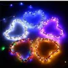 2 M 20 LED Pil Kumandalı LED Bakır Tel Dize Işıklar Noel Garland Akşam Düğün Süslemeleri Için Noel Işıkları Peri