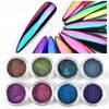 Wholesale optical chameleon mirror mirror magic color and variable flash nail glitter nail