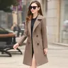2018年春の新しい韓国の女性の長いウールのコート厚さのウールのコートスリム韓国語バージョンの薄い潮