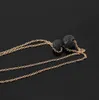 Black Lava Stone Beads Multilayer necklace Aromatherapy Essential Oil Perfume Diffuser Pendant Necklace for women jewelry