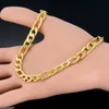 Link Bracelets Vintage Male Bracelet Gold Color Stainless Steel Figaro Men Jewelry Bileklik PulserasLink249b