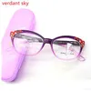 Multi-Focal Progressive Reading Glasses women Diopter Eyewear Cat Reading Glasses Women with box +100 +150 +200 +250 +300