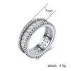 Vintage Luxury Women's Zircon Ring Gold Plated Silver Diamond Jewelry