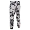 Pantaloni da uomo casual Stampa floreale Pantaloni da jogging in lino taglie forti Hip Hop Street Wear Pantaloni larghi estivi maschili di marca