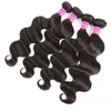 Hot Selling Braziliaanse rechte body Wave Virgin Menselijk Haar Weeft Bundels 3/4 Remy Maleisische Mongoolse Bundels Haarverkoper Extensions WEFTS