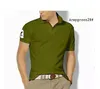 Heta män Small Horse Crocodile Broderi Polo T-shirts Varumärken Bomull Kortärmad Lyxig Polo Vit Krage Man Högkvalitativ Pikétröja S-6XL