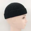 Leon Yetişkin Erkekler Knited Skucap Sıradan kısa pamuk iplik hip hop şapkası beanie beanie retro lacivert moda sıcak bere8612979