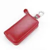 Top Grade Zipper Key Holder Card Holder inside Zipper Car key Bag Multifunction Hook Case Multicolor Soft Leather Key Wallet