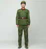 Kuzey Koreli Asker Üniforma Kırmızı Muhafızlar Yeşil Performans Kostüm Sahne Film Televizyonu Sekiz Rota Ordusu Kıyafet Vietnam Askeri