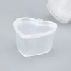 Caja de condimentos en forma de corazón de PP de 45ml, taza de degustación desechable, taza de condimento para llevar salsa de ensalada