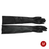 Mold Black Latex Rubber Opera / Long Handschoenen Pols Naadloze Rubberen Handschoenen voor Unisex Sexy