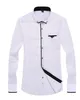 Mężczyźni Moda Casual Długie Rękaw Drukowana Koszula Slim Fit Male Social Business Dress Koszula Mężczyźni Odzież Miękki Wygodny