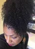 Cheveux naturels crépus bouclés queue de cheval postiche clip cheveux naturels brésiliens afro bouffée cordon queue de cheval extension de cheveux pour les femmes noires