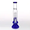 Blue Glass Smoking Pipe Bongs with Ash Catcher 6 Armtree Percolatos oil rigs dabrigs 2018 Newest Fashion Water Pipes Glass Hookahs Free Ship