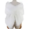 Faux Fur Płaszcz Kobiety ponchos i peleryny szal ślubny pelefy kamizelki płaszcze kobiety Abrigo Mujer Fourrure New Winter Coats11