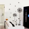 Adesivo murale fai-da-te Carte da parati con fiori di tarassaco Stile tutto-fiammifero Murale Adesivi murali camera da letto impermeabili Sfondo decorazioni per la casa