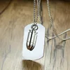 Collier d'étiquette de chien vierge pour hommes en acier inoxydable avec pendentif balle sur chaîne - Argent Or Noir233M