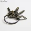 2st Mini Travel Kit Titanium / Rostfritt Stål Micro Bottle Opener EDC Mini Lightweight Tool med Key Ring Outdoor Gadgets