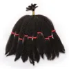 2021 Moda Mongol Afro Kinky Paquetes de cabello rizado Bulks Extensiones de cabello sintético Rubio corto 10 pulgadas Cabello trenzado para bl7549972