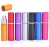 7 Colors 5CC smooth Aluminium perfume bottle 5ml Refillable Perfume Atomizer Travel bottles fragrance glass Spray bottles SN302