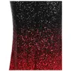 Angel-Fashions Women V Neck Gradient Sequin Long Formal Mermaid Party Prom Gown Dresses Evening Dress 382