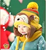 Hiver bébé infantile enfant en bas âge dessin animé Crochet enfants chapeau Costume de noël bonnet tricoté Animal casquette fille garçon singe casquette