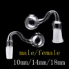 Colorful Pyrex Glass Oil Burner Pipes Hookahs 10mm 14mm 18mm Female Clear Glass pipe banger Nail