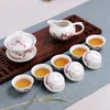 Zestaw do herbaty obejmuje łącznie 10 sztuk wysokiej jakości elegancki Gaiwan, piękny i łatwy czajnik czajnik Chiński Porcelana Preferowany 2019