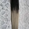 Micro Ring Ombre 1 g per filo 100 g per confezione Micro Ring Loop Hair Extension Pure Color Tipped Remy Human Hair Straight Extensions