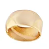 Simples escovado ouro suave grande pulseira para mulheres jóias de declaração feminino t mostrar acessórios liga punho largo pulseira anel festa gi2334768