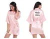 Cfung personifierade tryckta brudpartyrockar brudtärna mor till bruden brudgummen Main of Honor Wedding Day Present Satin Robe