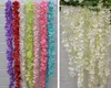 Luxe Kunstbloem Hydrangea Wisteria Flowers Rattan Vines Wedding Arch Marrige Party Garlands Bloemendecoratie Nieuw