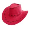 DHL män cowboy hattar vuxna barn multi-färger casual hat suede wild west fancy klänning män damer cowgirl unisex wide brima hattar