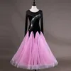 Vêtements de scène robes de danse modernes pour dame noir blanc couleur dentelle jupe vêtements femme valse/tango/salle de bal robe mode DQ11023