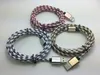 Flätad nylon typ C Kabel Micro USB-dataskaddkabel 1m 2m 3m kablar för Samsung S6 S7 S8 Plus MacBook HTC Android-telefon