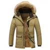 Män Parapara Winter Down Jackor Tjock Fleece Fur Collar Hooded Mäns Coats Casual Jacket Male Ytterkläder Vindskydd 5xl 2018 Ny