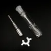 Kit de plataformas de cera dab com 10mm 14mm 18mm gr2 prego de titânio pequenas plataformas de petróleo mini tubo de vidro tubo de água de vidro bong