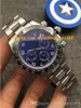 2019 3 стиль роскошные часы платиновый керамический безель 40 мм арабский циферблат Стальной браслет автоматические Модные мужские часы Наручные часы
