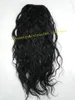 140g femmes noires ondulées queue de cheval clip de coiffure iin brésilien remy extensions de cheveux clip dans l'extension queue de cheval cheveux humains cordon queue de cheval