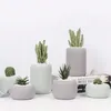 Cilindrische keramische plantenbakken instellen - 3 stks Matt porselein bloempot mini geometrische succulente plant potten bloempot bonsai plantenbakken