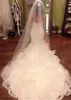 Amazing Beaded Mermaid Lace Bröllopsklänningar Sweetheart Neck Tiered Bridal Gowns med sash Sweep Train Trumpet Tulle Robe de Mariée