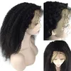 HD Lace Front Human Hair Wigs för kvinnor med svart 4c Afro Kinky Curly Glödlöst Brasilian Remy Mongolian