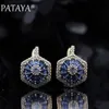 Pataya New Original Design Limited 585 Rose Gold Luxury Micro-wax Inlay Zircone naturale Orecchini pendenti Donna Wedding Party Jewelry Y19062703