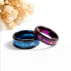 Men Women Couple Band Rings Blue Purple Her King His Queen Crown Stainless Steel Wedding Bands Lovers Jewelry for Sale