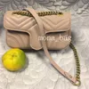 Genuine leather Designer Luxury Shoulder Bag Love heart V Wave Pattern Satchel Handbags Purses Chain Handbag Crossbody Purse Lady Tote bags size 22cm 5 colors